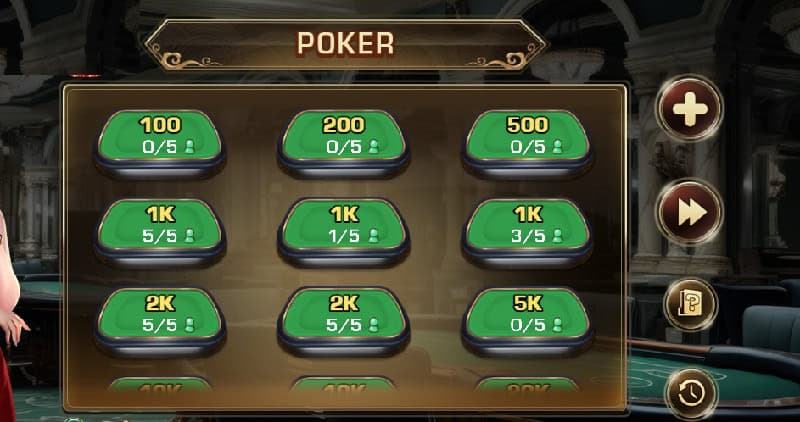 Poker là game chơi hấp dẫn tại TDTC